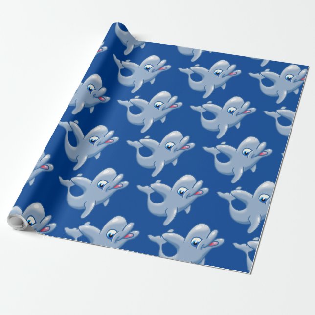 Presente Papel para moldagem de golfinhos (Desenrolado)