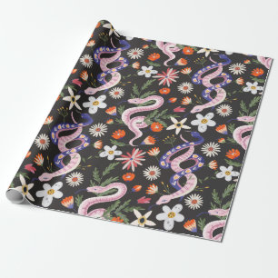 Presente Papel para ondulação de flores e Cobras