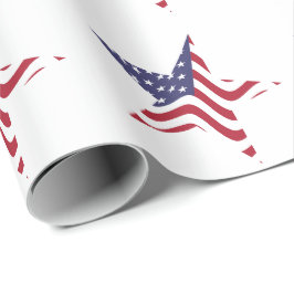 Presente Papel Patriótico de Embalagem de Bandeiras America
