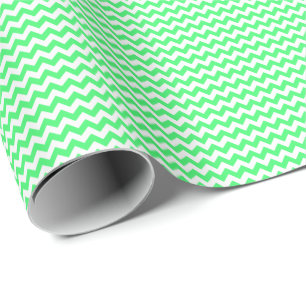 Presente Papel pequeno verde e branco da luz - de Chevron
