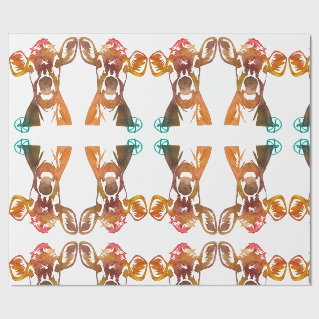 Presente Papel Perfeito De Arranjo De Arte De Vaca (Aberto)