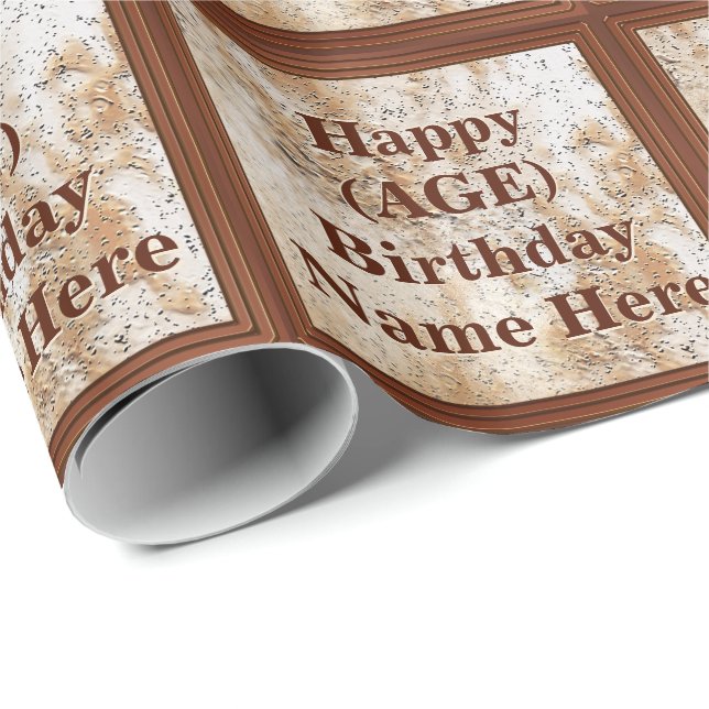 Presente Papel personalizado de Aniversário de Papel Sua id (Ponta do rolo)