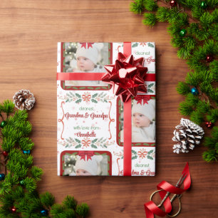 Presente Papel personalizado de empacotamento de fotos e no