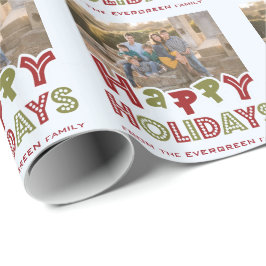 Presente Papel personalizado de empacotamento de fotos e no