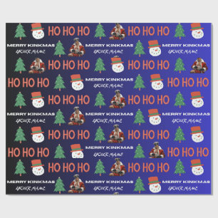 Presente Papel personalizado de enrolamento de Papais noeis