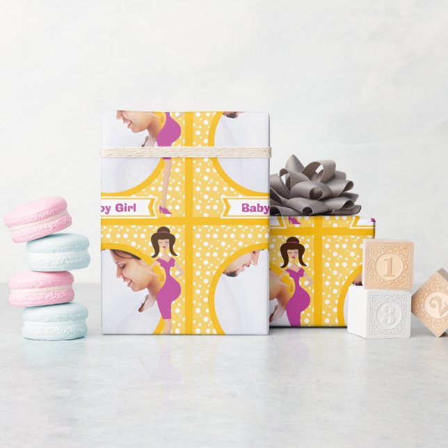 Presente Papel Personalizado De Moldagem De Fotos Para Bebê (Chá de bebê)