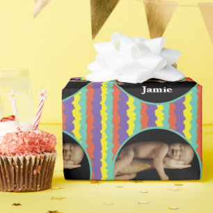 Presente Papel personalizado de moldagem de fotos para bebê