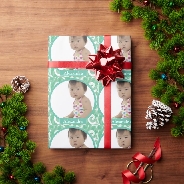 Presente Papel personalizado de moldagem de fotos para bebê (Presente de Natal)