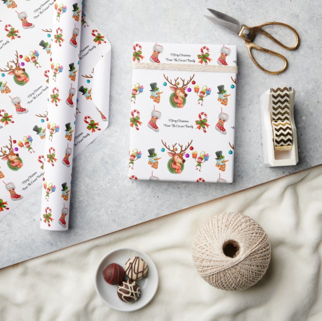 Presente Papel personalizado de moldagem de Natal (Artesanato)