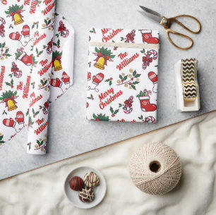 Presente Papel personalizado de moldagem de Natal — Pó