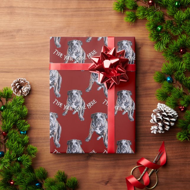 Presente Papel personalizado de moldagem de papel para cães (Presente de Natal)