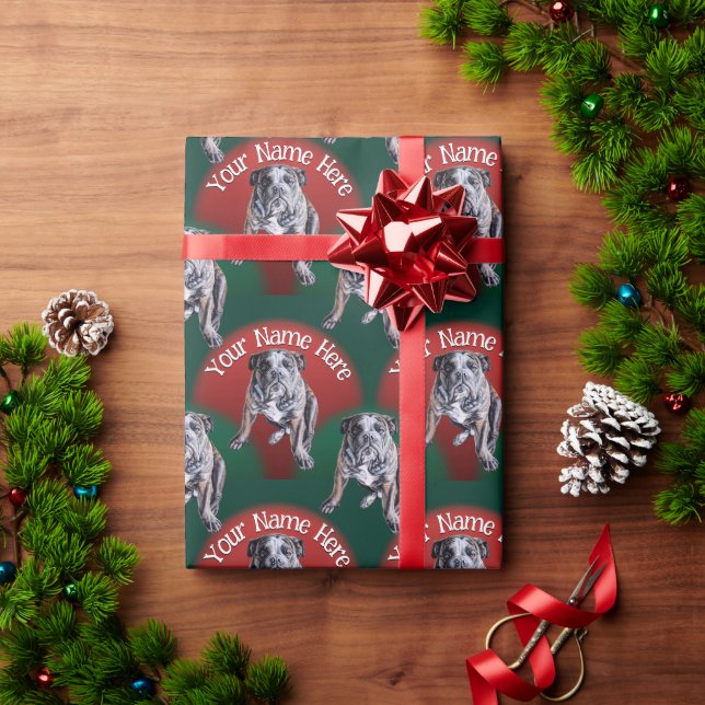 Presente Papel personalizado de moldagem de papel para cães (Presente de Natal)