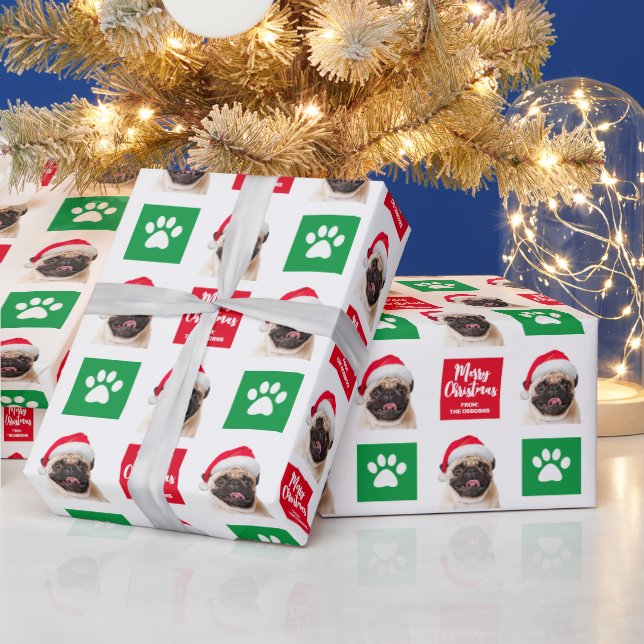 Presente Papel personalizável de moldagem de Natal para cãe (Feriados)