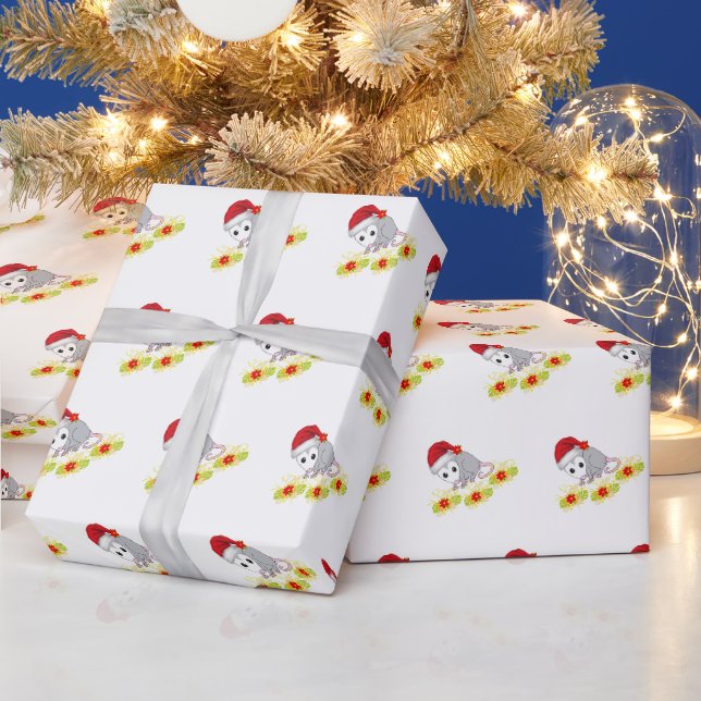 Presente Papel Possum Floral para moldagem de Natal (Feriados)