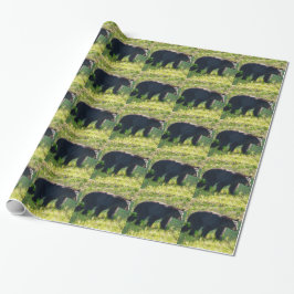 Presente Papel Preto de Moldagem do Urso