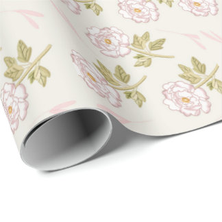 Presente Papel Romântico de Moldagem Floral de Peony