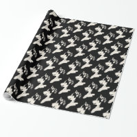 Papel ronco ronco do cão de trenó do filhote de