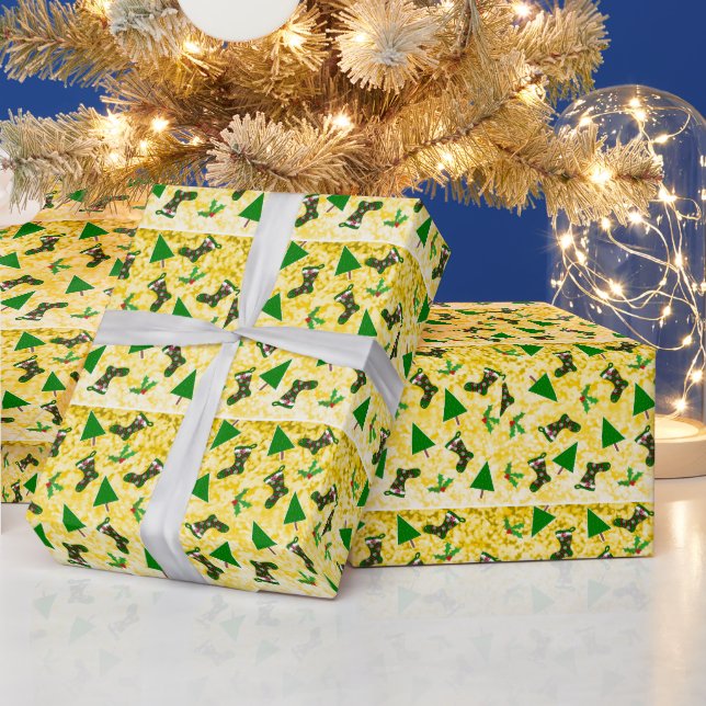 Presente Papel Simbólico de Moldagem de Padrões de Natal (Feriados)