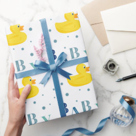 Presente Papel sofisticado de molho azul para bebês