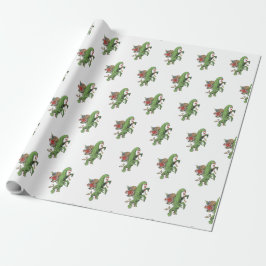 Presente Papel único de enrolamento de dinossauros de Natal