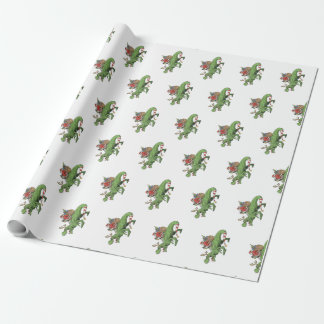 Presente Papel único de enrolamento de dinossauros de Natal