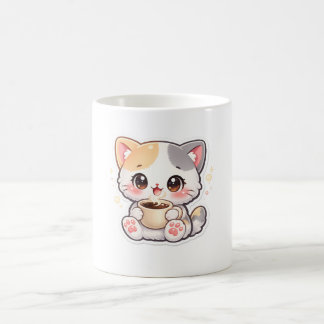 Presente para Amante de Café Gato Fofo - Caneca de