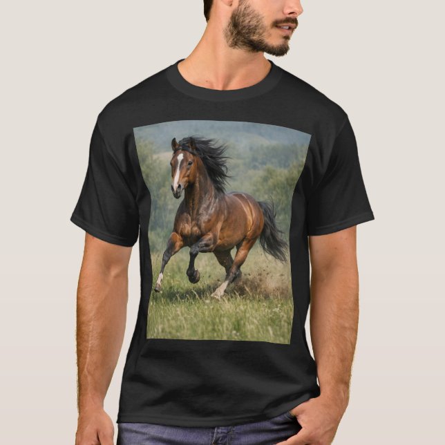Presente para Amante de Cavalos Camiseta Masculina (Frente)
