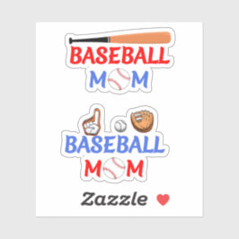 Presente para Mãe, Adesivos de Mãe de Beisebol 