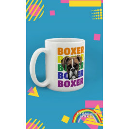 Presente para o amante do cachorro Boxer caneca de