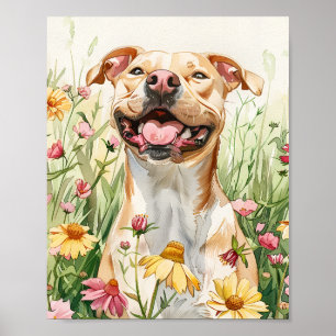 Presente para Poster de Muro de Arte do Cão-Touro