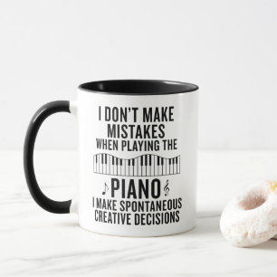 Presente para Professor de Piano Caneca de Piano E