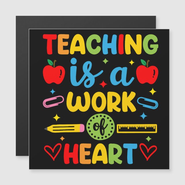 Presente para professor O Ensino É Um Trabalho Do  (Frente/Verso)