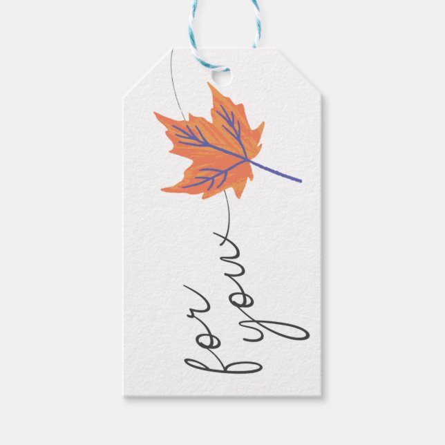 Presente para você, etiqueta simples branca (Frente)