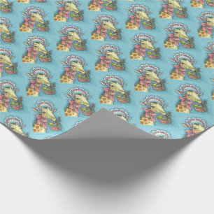 PRESENTE PÁSCOA BONNET GIRAFFE, PAPEL DE EMBALAGEM HOLIDIDA