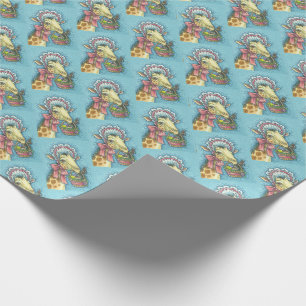 PRESENTE PÁSCOA BONNET GIRAFFE, PAPEL DE EMBALAGEM HOLIDIDA