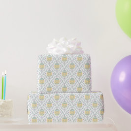 Presente Pastel Damask Easter Eggs Papel de Acondicionament
