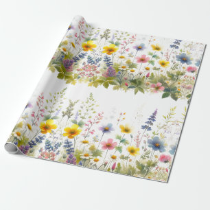 Presente Pastel Watercolor Papel de Mola Floral de Flores S