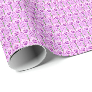 Presente Pensees lavanda - padrão de papel de parede retrô