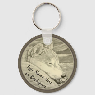 Presente personalizado chaveiro do cão de Shiba