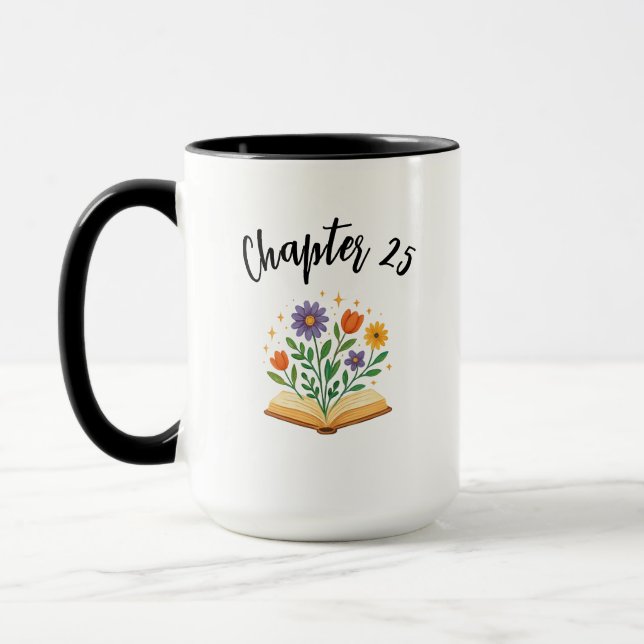 Presente personalizado de 25 anos, Caneca personal (Esquerda)