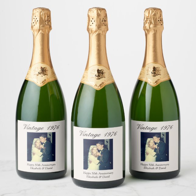 Presente Personalizado de Aniversário de 50 Anos c (Garrafas)