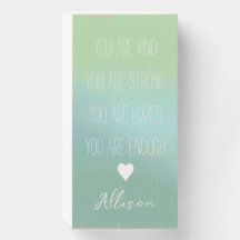 Presente personalizado de encorajamento de afirmaç