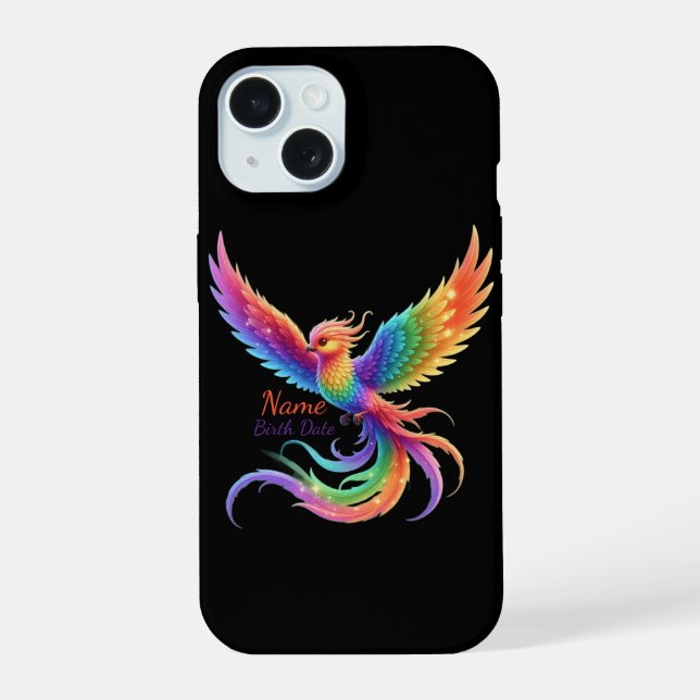 Presente Personalizado de Fenix Arco-íris com Nome (Verso)