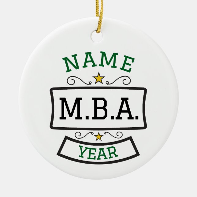 Presente Personalizado de Formatura MBA Enfeite (Frente)