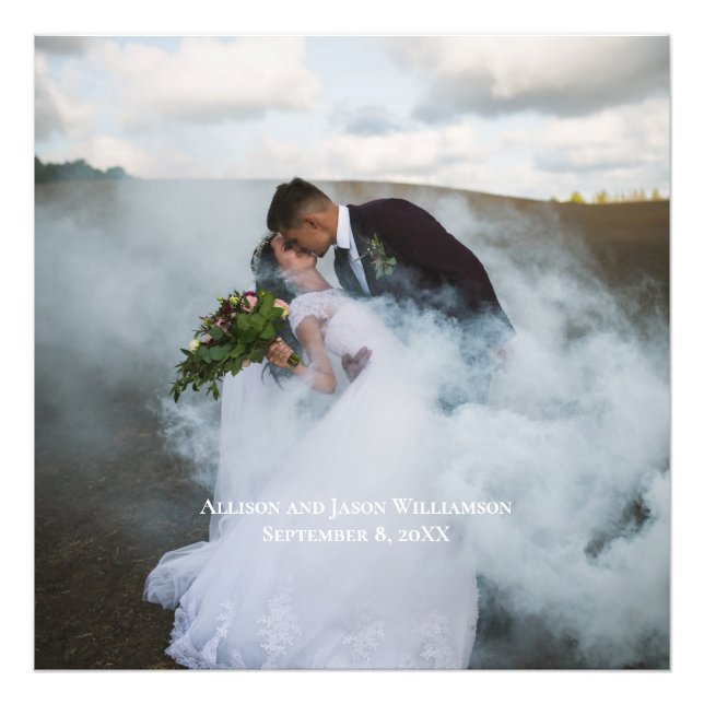 Presente Personalizado de Foto de Casamento Nomes  (Frente)