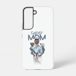 Presente Personalizado de Super Mãe com Filho e Fi