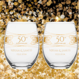 Presente Personalizado do Ouro Elegante 50º Aniver