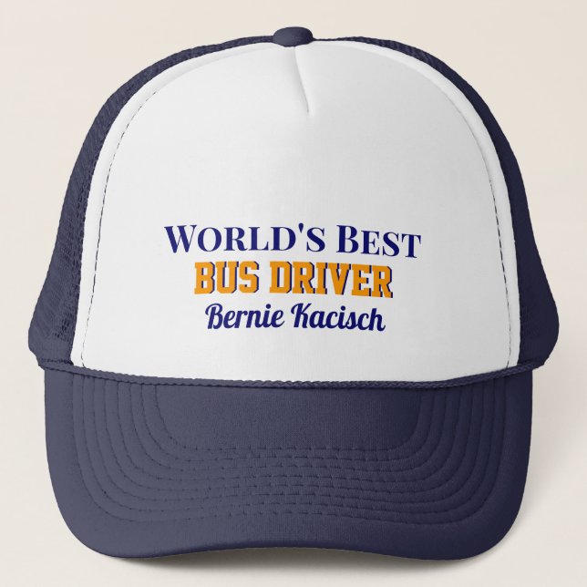Presente personalizado! O melhor boné de ônibus do (Frente)
