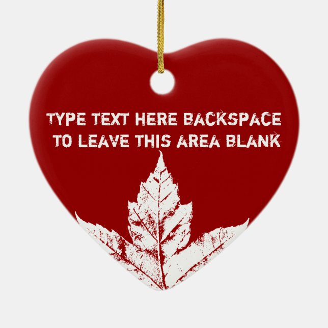 Presente personalizado ornamento de Canadá da (Verso)