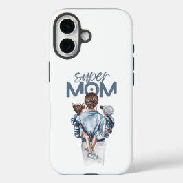 Presente Personalizado Super Mãe com Filho e Filha